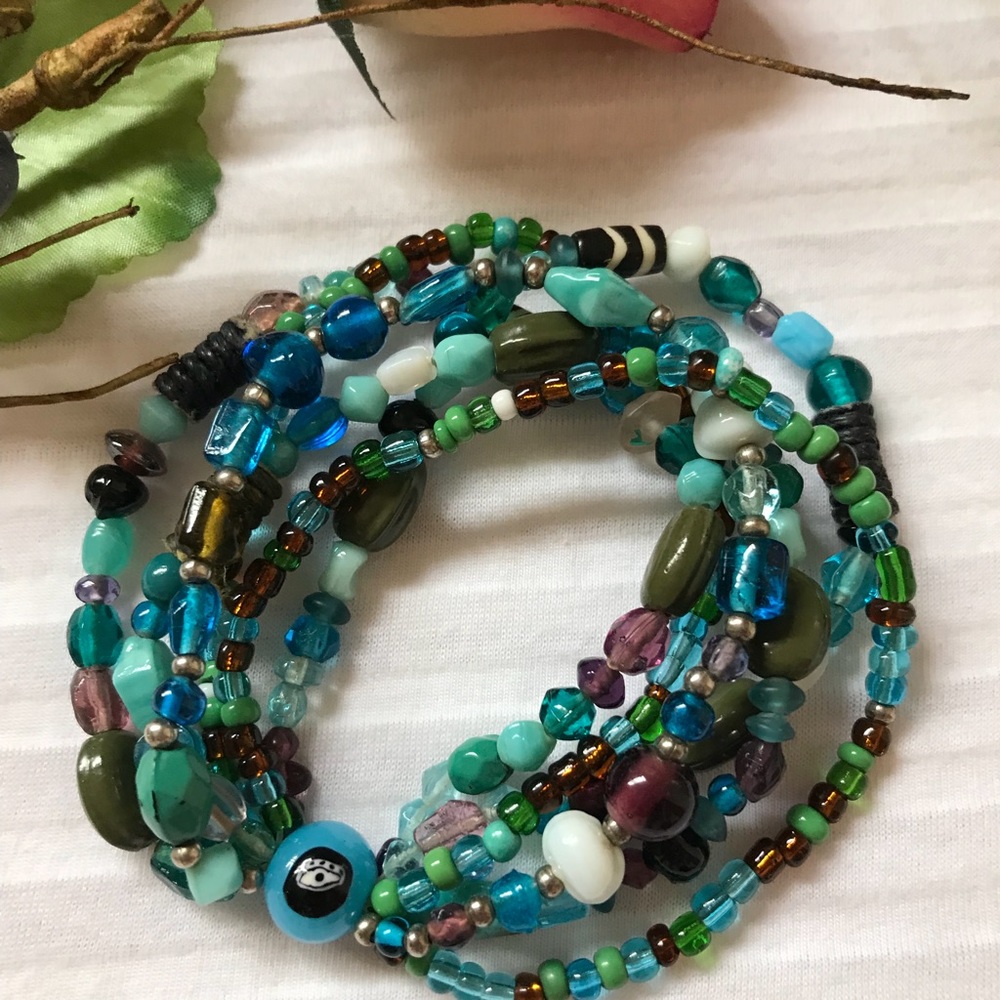 Evil Eye stretch Brazilian bracelet
